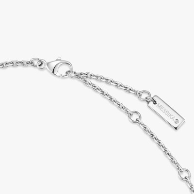 Collier Messika Move Classique ciselé en or blanc et diamants