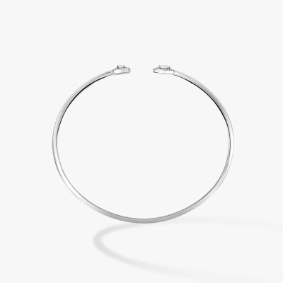 Bracelet Messika My Twin Toi & Moi en or blanc et diamants 2x0.15ct