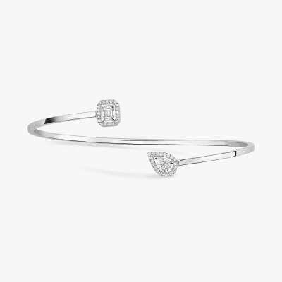 Bracelet Messika My Twin Toi & Moi en or blanc et diamants 2x0.15ct
