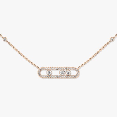 Collier Messika Baby Move Classique pavé en or rose et diamants