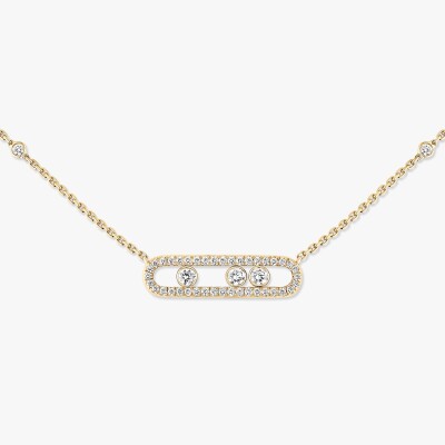 Collier Messika Baby Move Classique pavé en or jaune et diamants