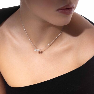 Collier Messika My Twin Toi & Moi en or blanc et diamants