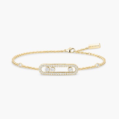Bracelet Messika Baby Move pavé en or jaune et diamants
