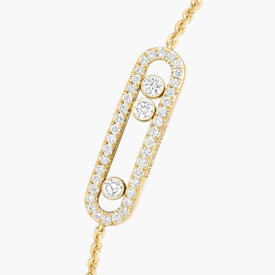 Bracelet Messika Baby Move pavé en or jaune et diamants