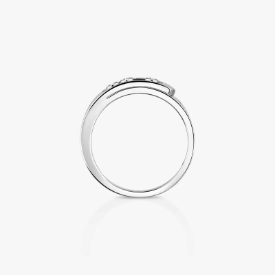 Bague Messika Move Noa ciselé en or blanc et diamants