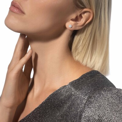 Boucles d'oreilles Messika Joy en or blanc et diamants 2x0.10ct
