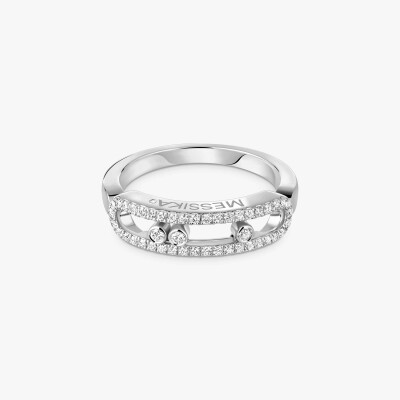 Bague Messika Baby Move pavée en or blanc et diamants