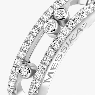 Bague Messika Baby Move pavée en or blanc et diamants