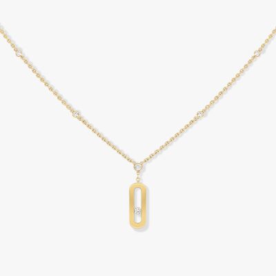 Collier long Messika Move Uno en or jaune et diamants