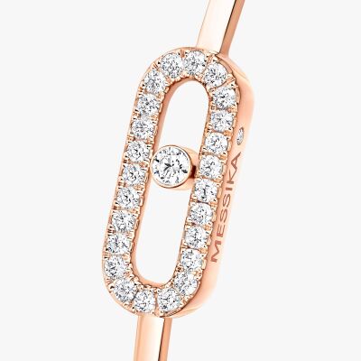 Bracelet Messika Move Uno PM pavé en or rose et diamants