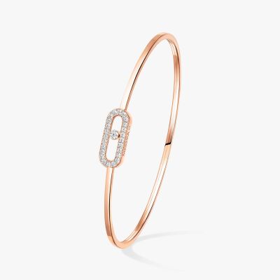 Bracelet Messika Move Uno PM pavé en or rose et diamants