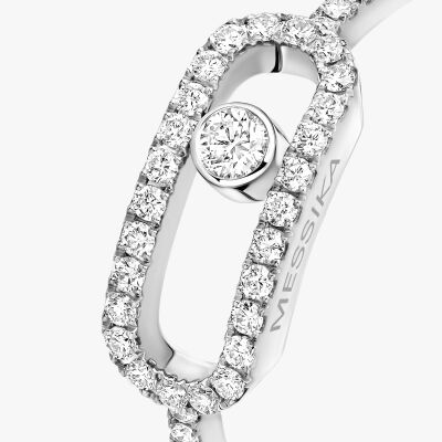 Bague Messika Move Uno GM pavée en or blanc pavée de diamants