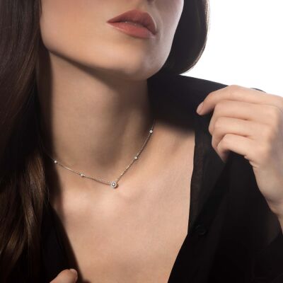 Collier Messika Joy XS en or blanc et diamants