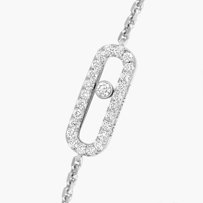 Bracelet Messika Move Uno pavé en or blanc et diamants