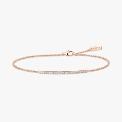 Bracelet barrette Messika Gatsby en or rose et diamants