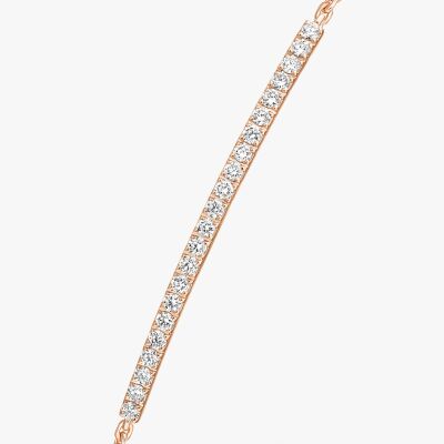 Bracelet barrette Messika Gatsby en or rose et diamants