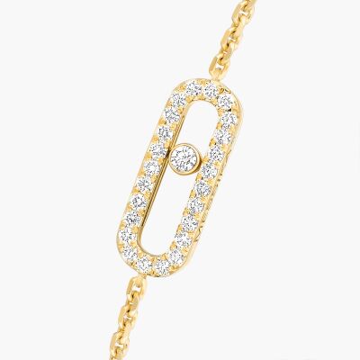 Bracelet Messika Move Uno pavé en or jaune et diamants