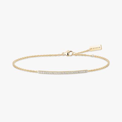 Bracelet barrette Messika Gatsby en or jaune et diamants