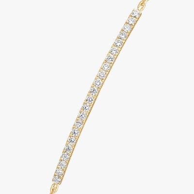 Bracelet barrette Messika Gatsby en or jaune et diamants