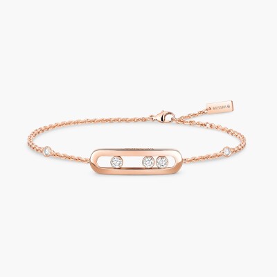 Bracelet Messika Baby Move en or rose et diamants