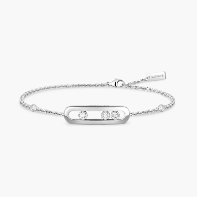 Bracelet Messika Baby Move en or blanc et diamants