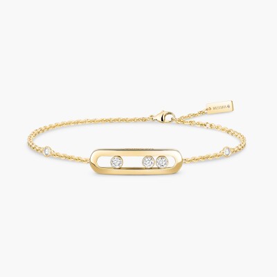 Bracelet Messika Baby Move en or jaune et diamants