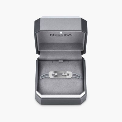 Bracelet cordon Messika Move Titanium en titane et diamants