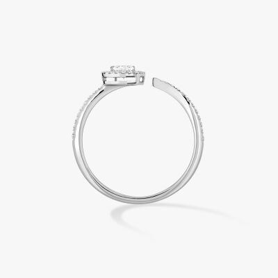 Bague Messika Joy Coeur pavée en or blanc et diamants 0.15ct