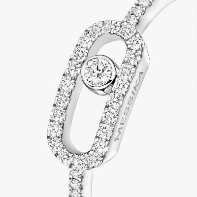 Bague Messika Move Uno pavée en or blanc et diamants