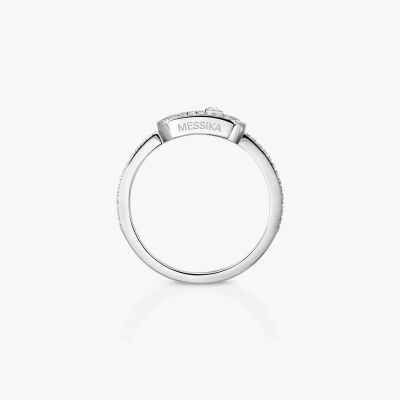 Bague Messika Move Uno pavée en or blanc et diamants