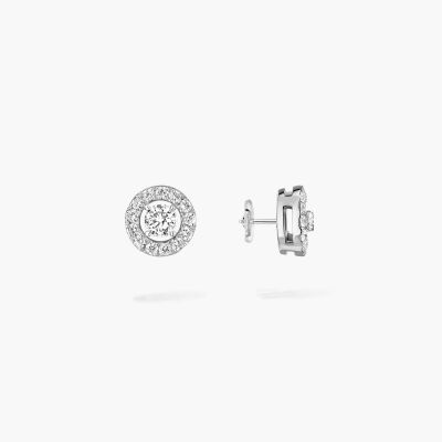 Boucles d'oreilles Messika Joy en or blanc et diamants 2x0.03ct