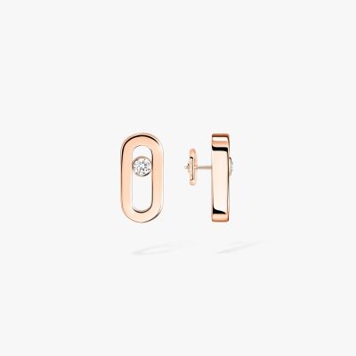 Boucles d'oreilles Messika Move Uno en or rose et diamants