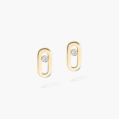 Boucles d'oreilles Messika Move Uno en or jaune et diamants