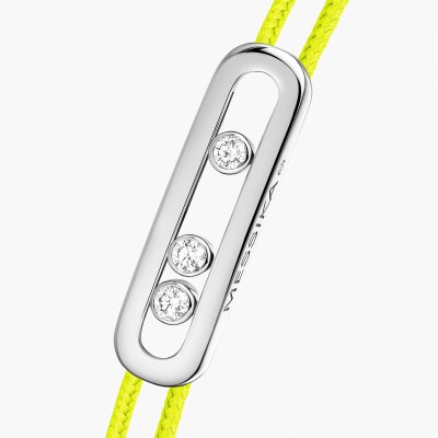 Bracelet cordon Messika Care(s) jaune en or blanc et diamants