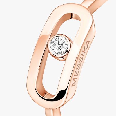 Bague Messika Move Uno GM en or rose et diamant