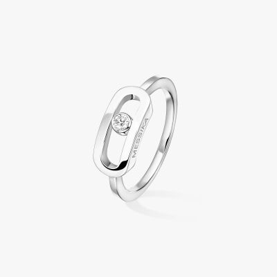 Bague Messika Move Uno GM en or blanc et diamant