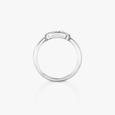 Bague Messika Move Uno semi pavée en or blanc et diamants