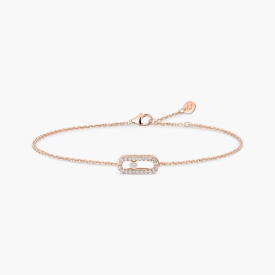 Bracelet Messika Care(s) pavé en or rose et diamants