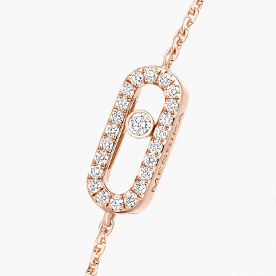 Bracelet Messika Care(s) pavé en or rose et diamants