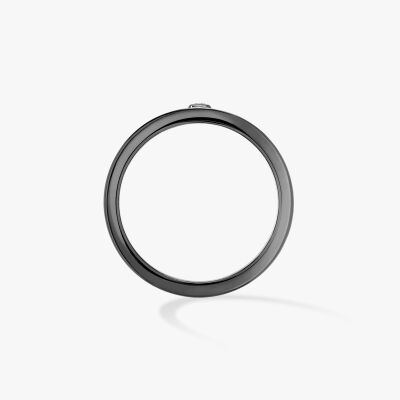 Bague Messika Move Titanium PM en titane noir et diamant