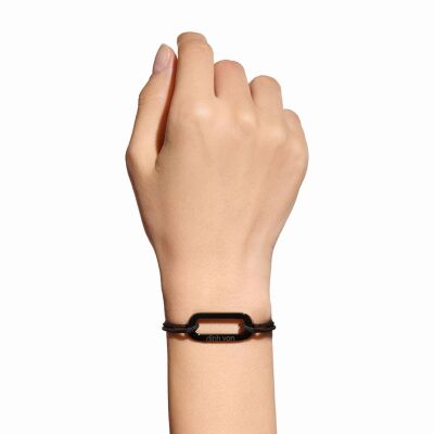Bracelet sur cordon dinh van Maillon XL en titane noir