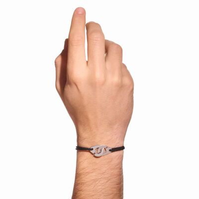 Bracelet sur cordon Menottes dinh van R15 en argent