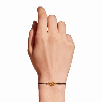 Bracelet sur cordon Menottes dinh van R8 en or jaune