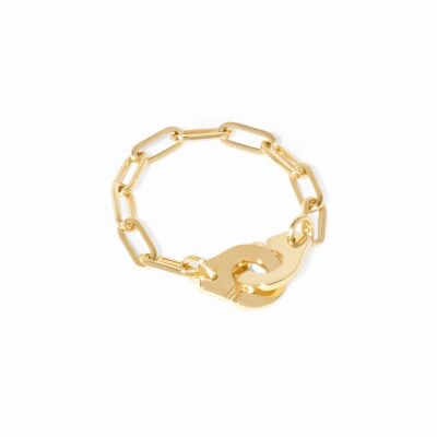 Bague chaîne Menottes dinh van R7 en or jaune