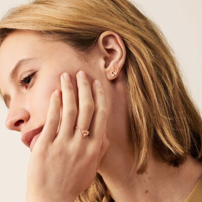 Bague Menottes dinh van en or rose