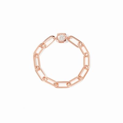 Bague dinh van Le Cube Diamant en or rose et diamant