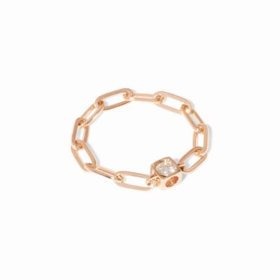 Bague dinh van Le Cube Diamant en or rose et diamant
