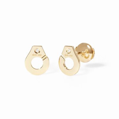 Boucles d'oreilles Menottes dinh van en or jaune et diamants