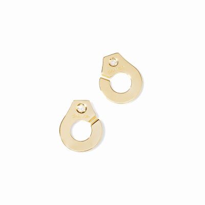 Boucles d'oreilles Menottes dinh van en or jaune et diamants