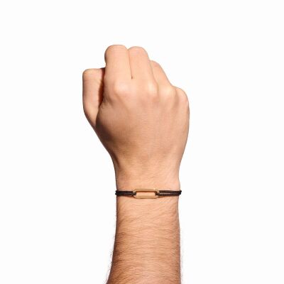Bracelet sur cordon dinh van Maillon L en or jaune